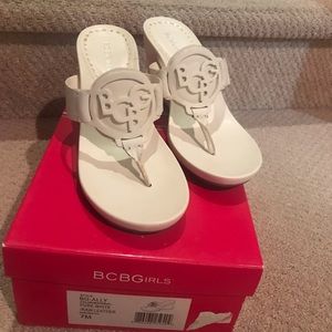 BCBG wedge sandals